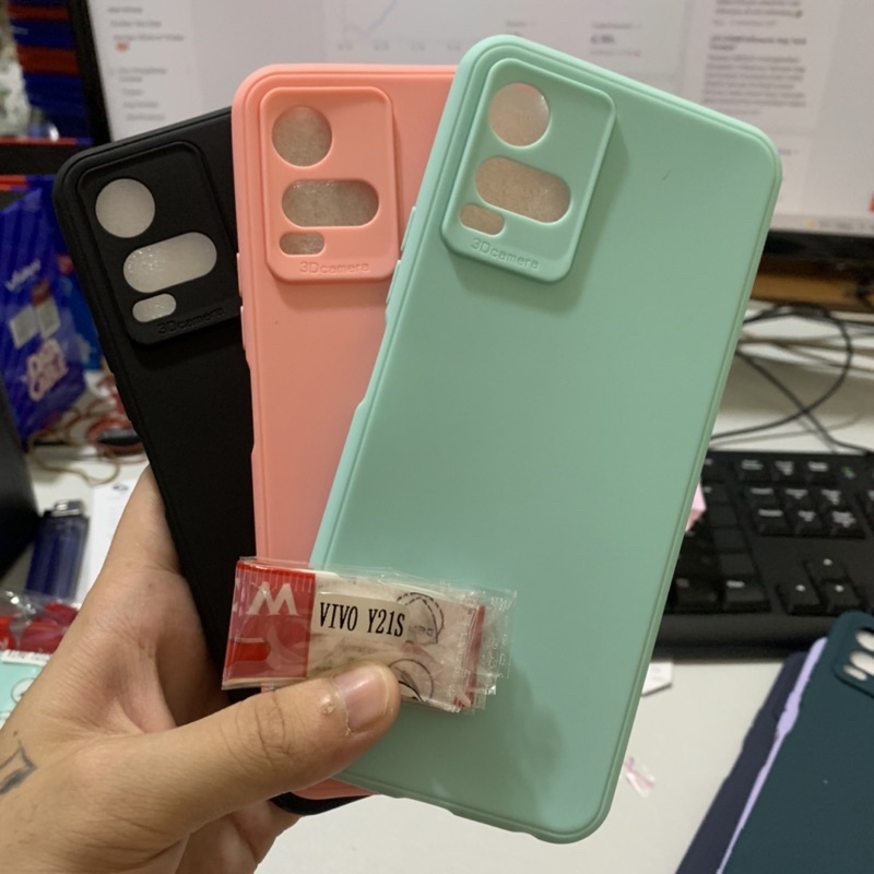 Softcase Vivo Y21 Y21S Y33S New - Softcase Candy Tpu Liquid Silikon Macaron Casing - UA