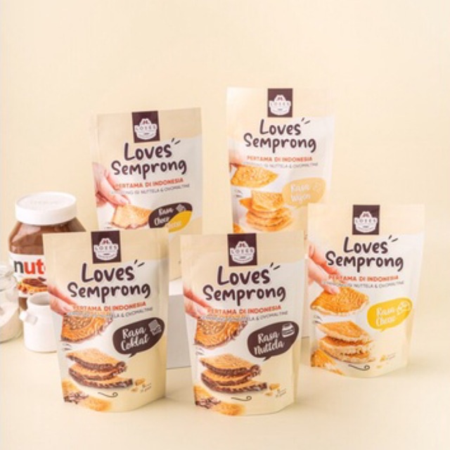 Loves Semprong Pouch | Semprong Isi | Oleh oleh jakarta | Snack Cemilan