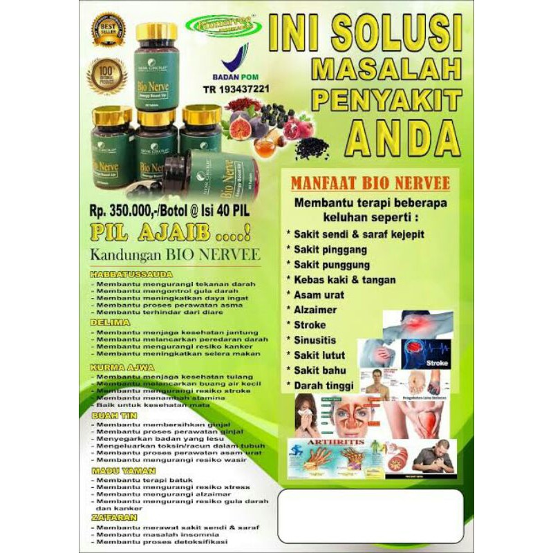 BIO NERVEE 100% ORIGINAL (BPOM)