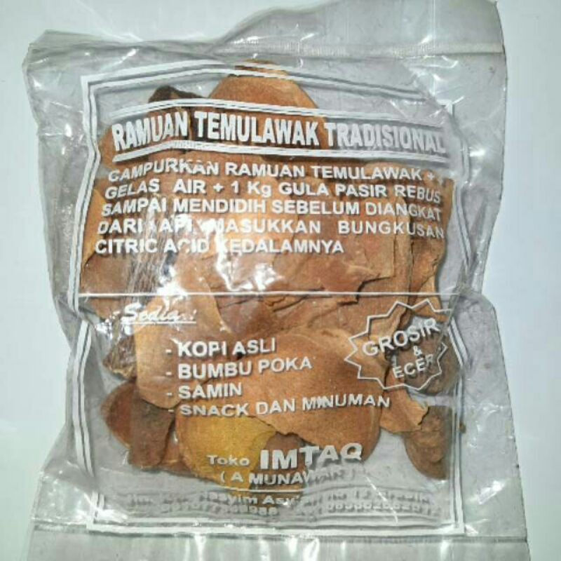 

jamu temulawak kering tradisional herbal