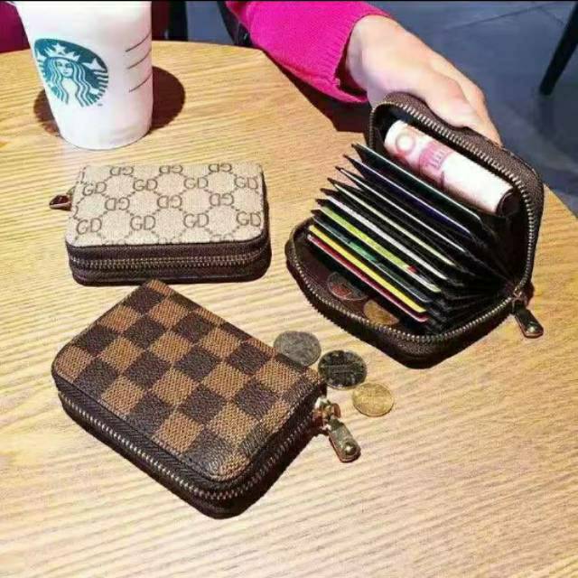 Dompet Kartu ATM Wanita Gucci  - Dompet Uang Koin Cewek Gucci Semi Kulit