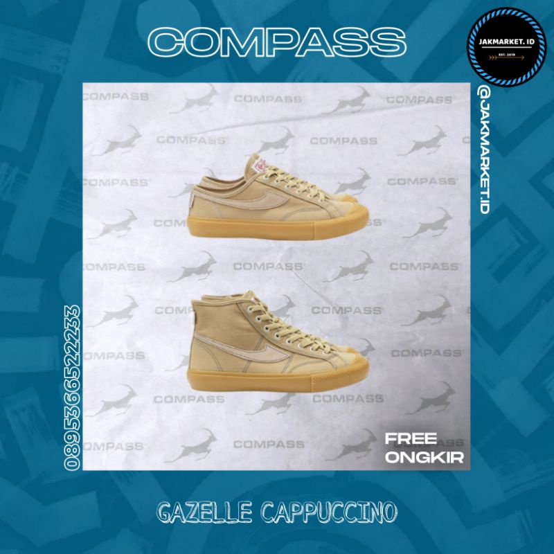 [ORIGINAL] COMPASS GAZELLE CAPPUCINO LOW / HI [BNIB]
