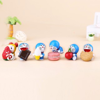  Doraemon  Cookies Figure Set 6 Mainan  Pajangan Miniatur 
