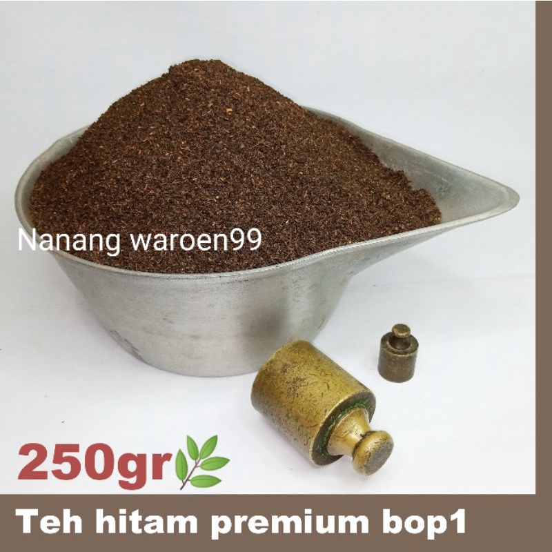 

BLACK TEA TEH HITAM BUBUK PREMIUM BOP1 TAMBI WONOSOBO ES TEH TARIK CELUP KEDAI RESTO 250GRAM