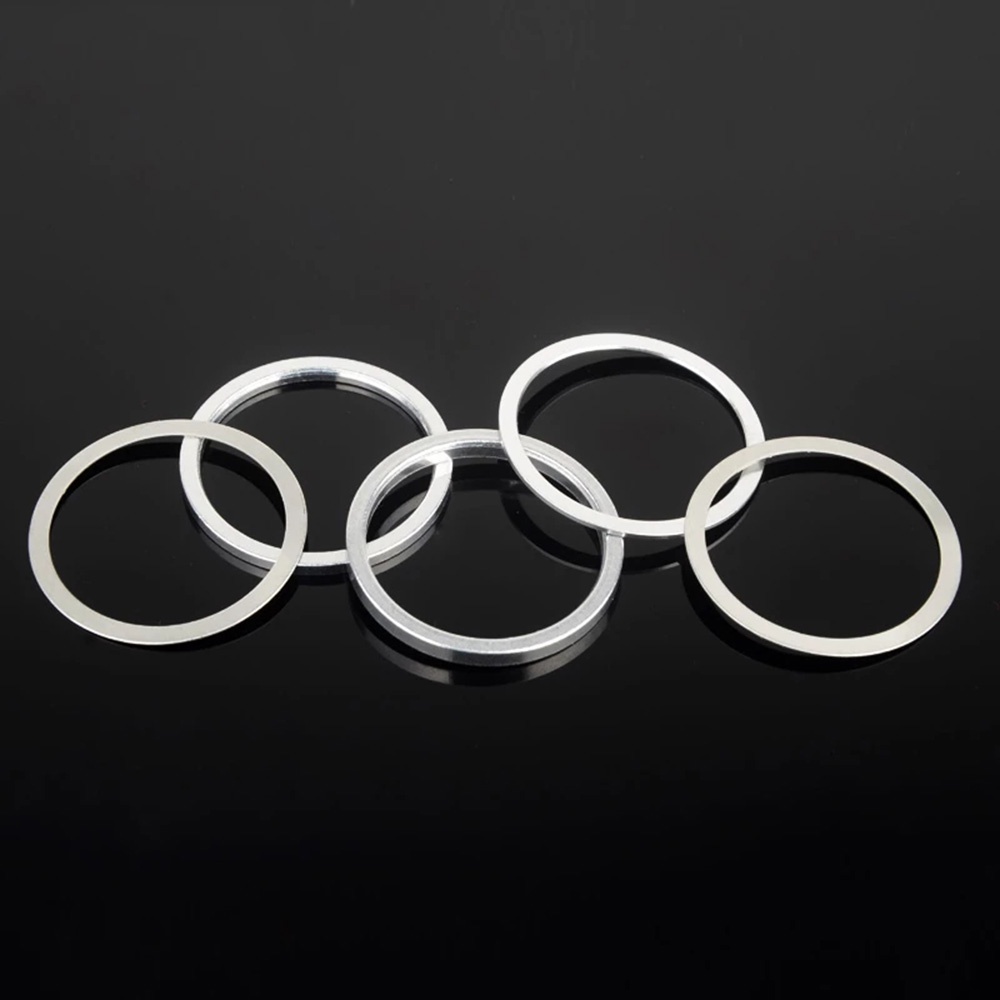 Evees 6pcs Ring Spacer Headset Fork Depan Sepeda Bahan Aluminum Alloy 0.3 / 1 / 2 / 3mm