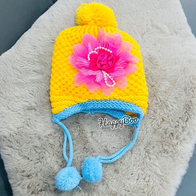 TOPI ANAK RAJUT GANTUNG topi bayi kupluk topi import high quality baby cap