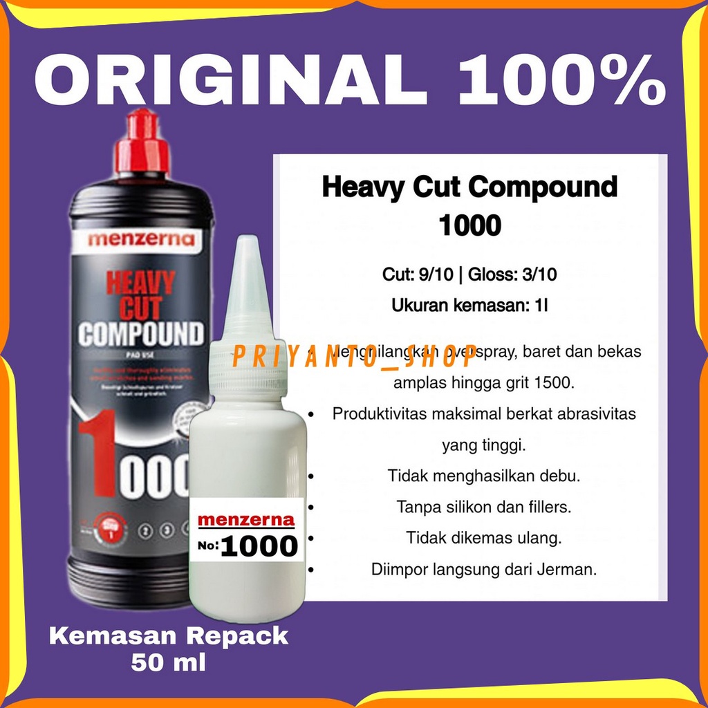 TEERMURAH MENZERNA HEAVY CUT COMPOUND 1000 REPACK