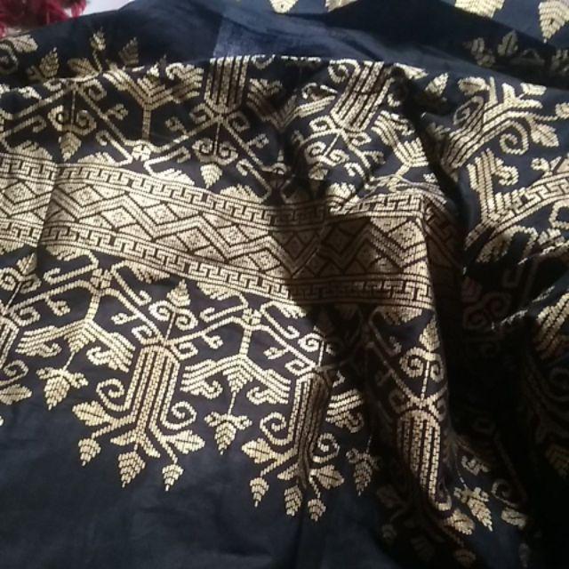 Kemeja Batik / Hem Batik Lengan Panjang Prada Mahkota Gold Silver Terbaru