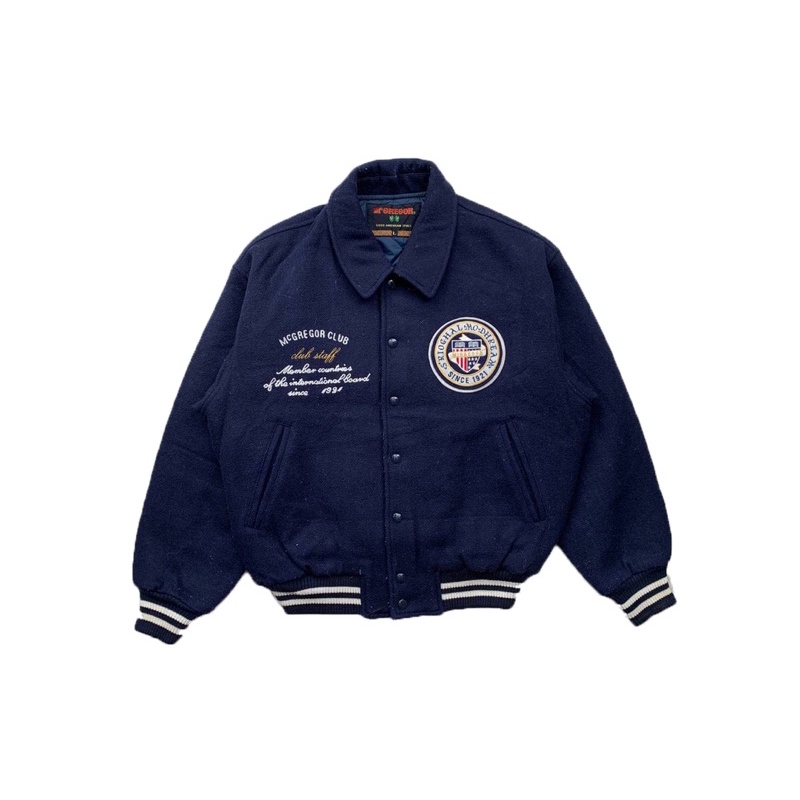 JAKET VARSITY VINTAGE MCGREGOR SECOND VERY GOOD CONDITION BUKAN ISSEY MIYAKE / MLB / STARTER / CHALK