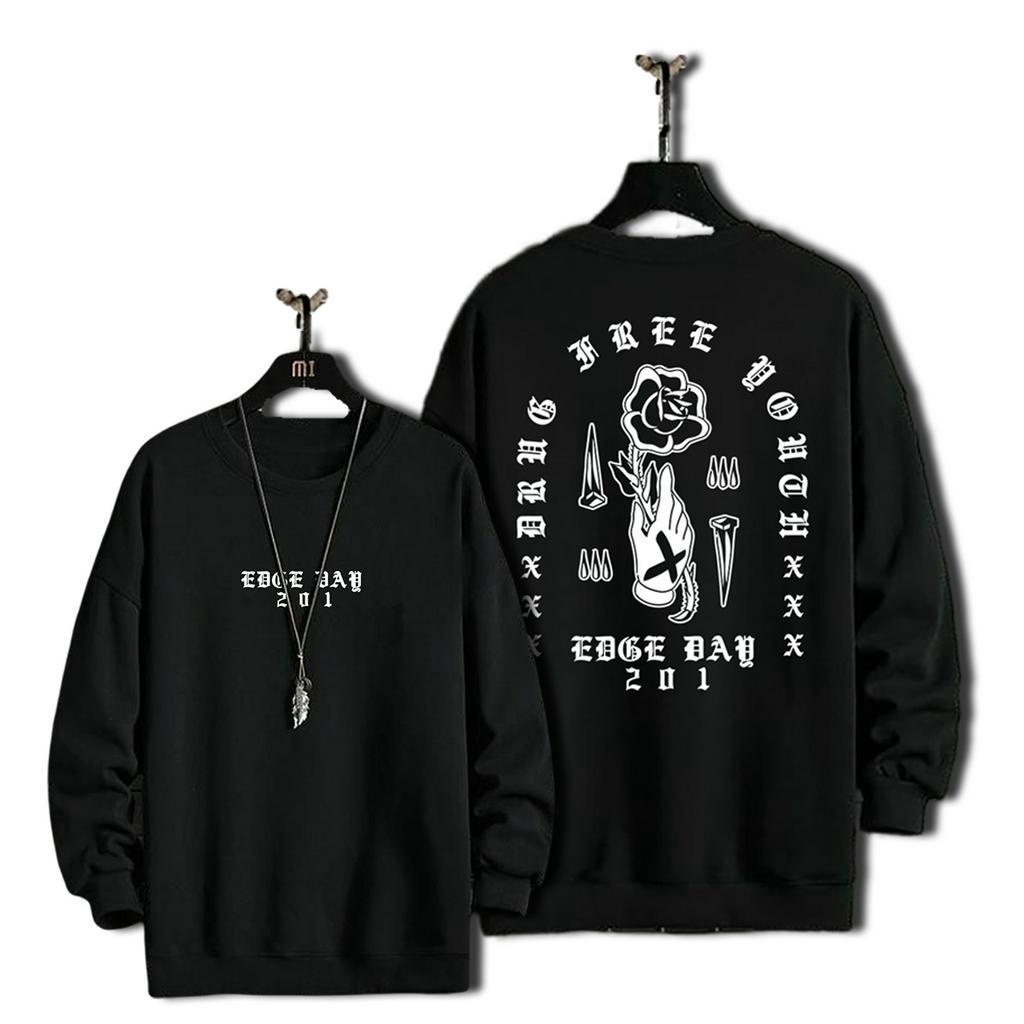 Sweater Pria EDGE BAD crewneck terbaru size L-XXL