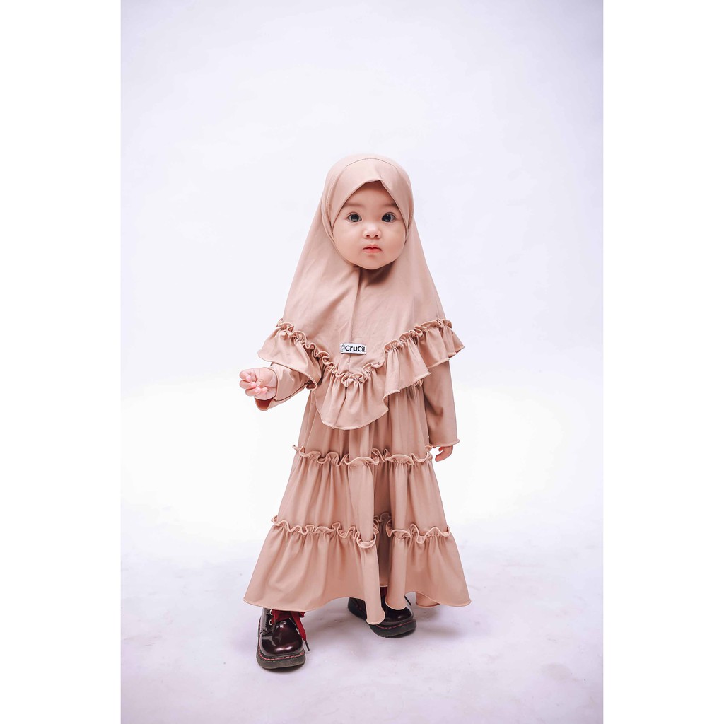 CruCil Factory Baju Gamis Susun Rample Remaja (9y-16y)