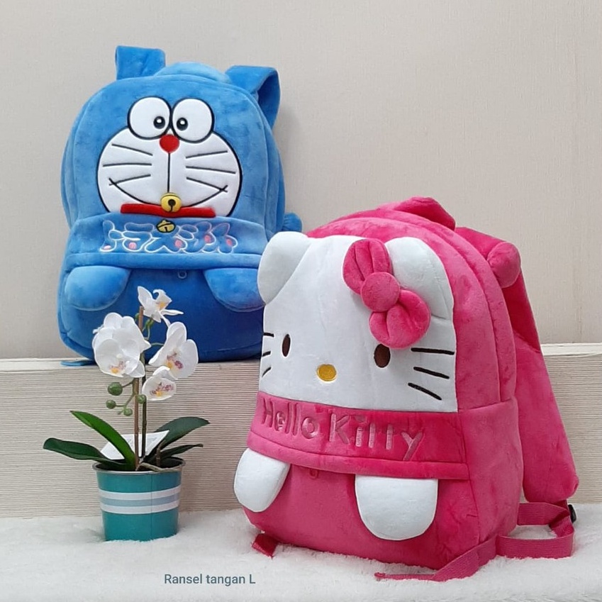 Tas Ransel Doraemon Hello Kitty Size L/backpack sekolah anak SD/Hadiah kado tas anak