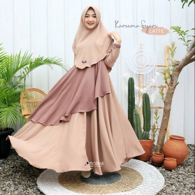 Kareema syar'i by mozbue | ORI mozbue | gamis murah | gamis syar'i | gamis cantik