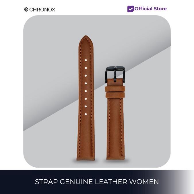 Genuine leather Strap 15mm Brown Women