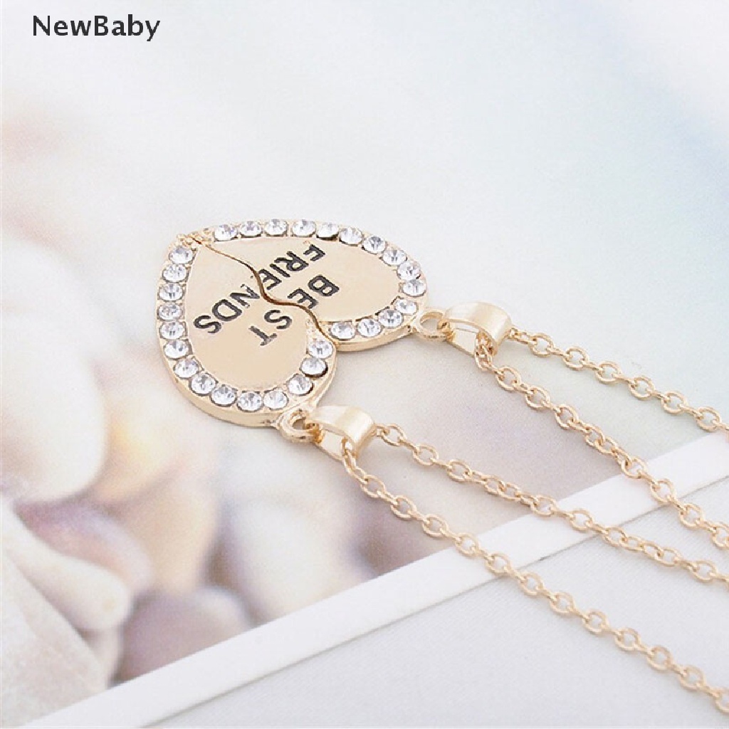 Kalung Rantai Dengan Liontin Hati Motif Tulisan Best Friend Untuk Wanita