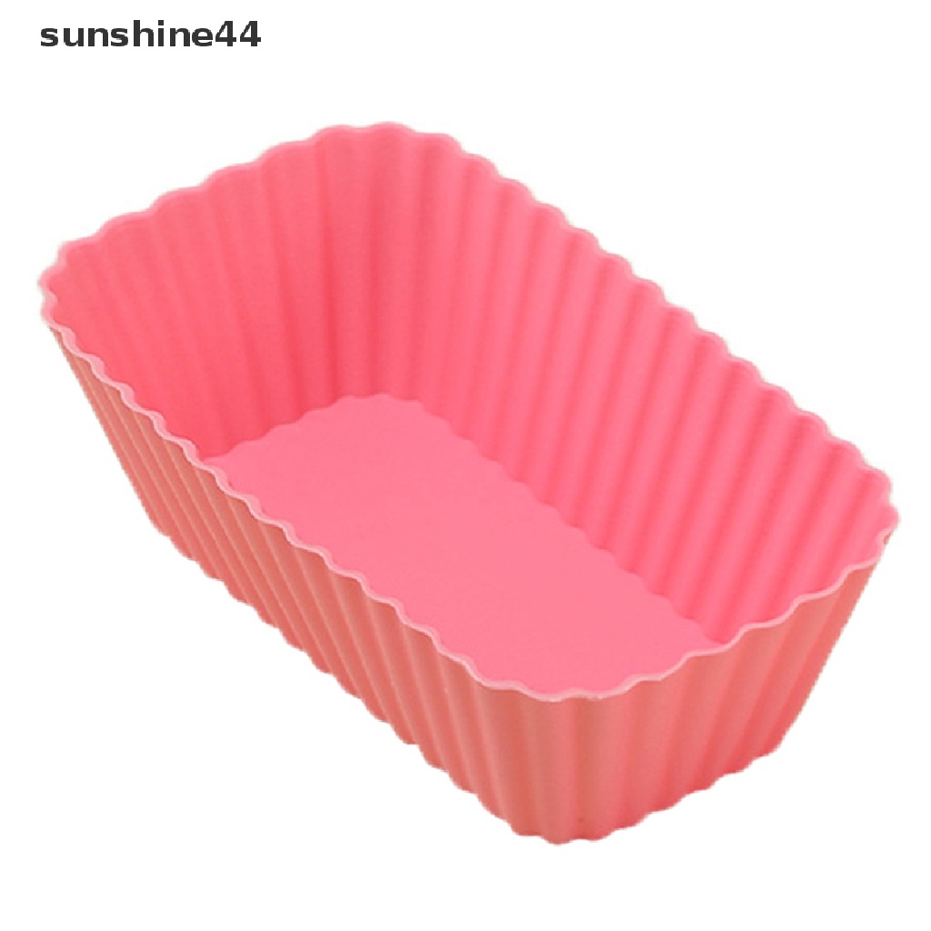 Sunshine 1 / 4Pcs Cetakan Kue / Jelly Bentuk Persegi Panjang Bahan Silikon