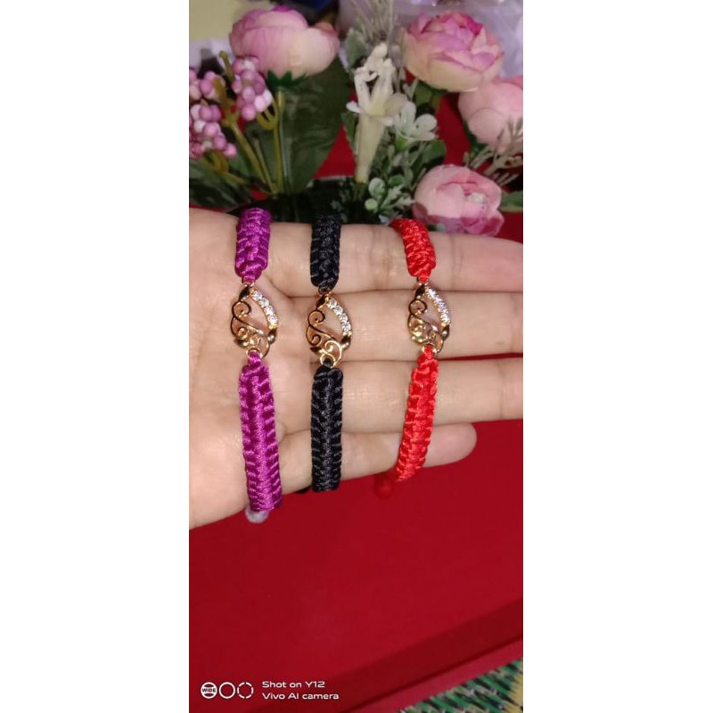 gelang serut tali satin mix Xuping