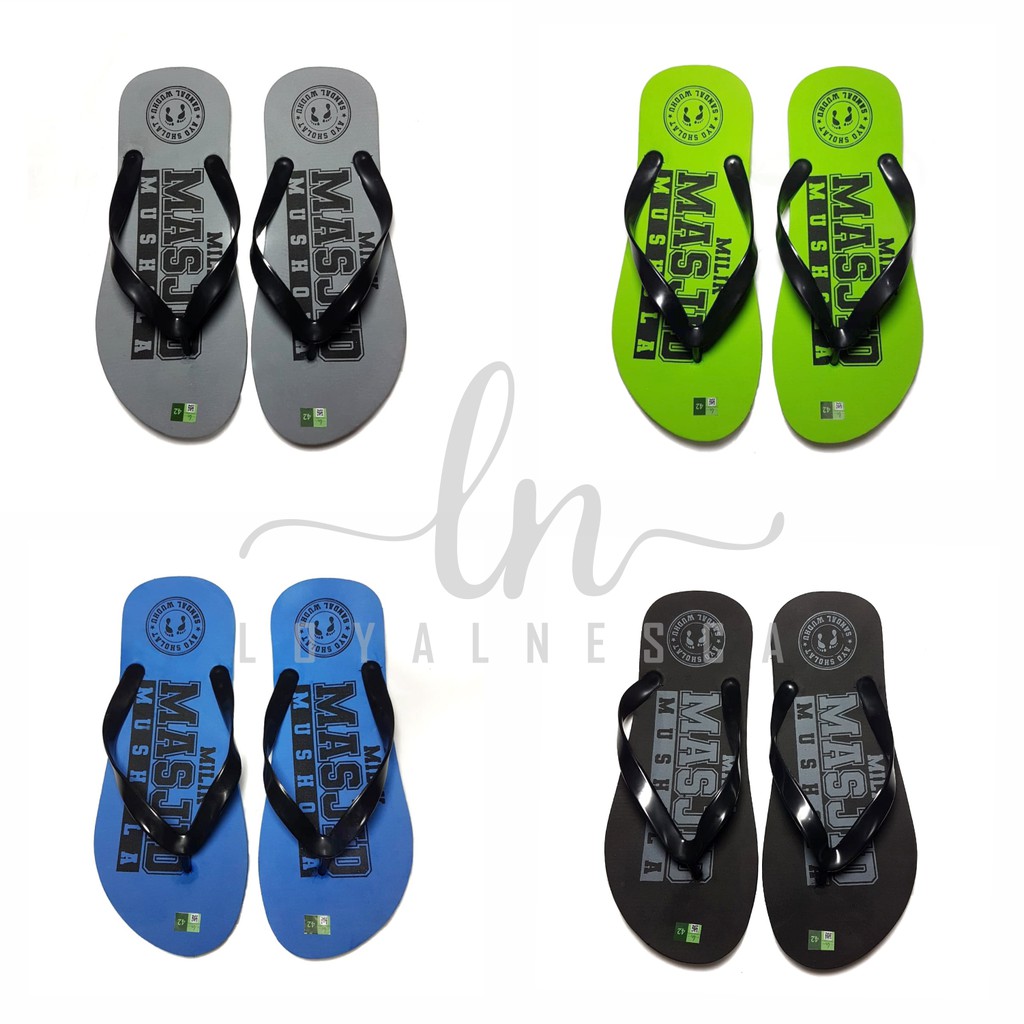 [BEBAS PILIH SIZE] SANDAL WUDHU MASJID MUSHOLLA KANTOR UNTUK WAKAF SEDEKAH INFAQ DI  MESJID MUSHOLA-Random