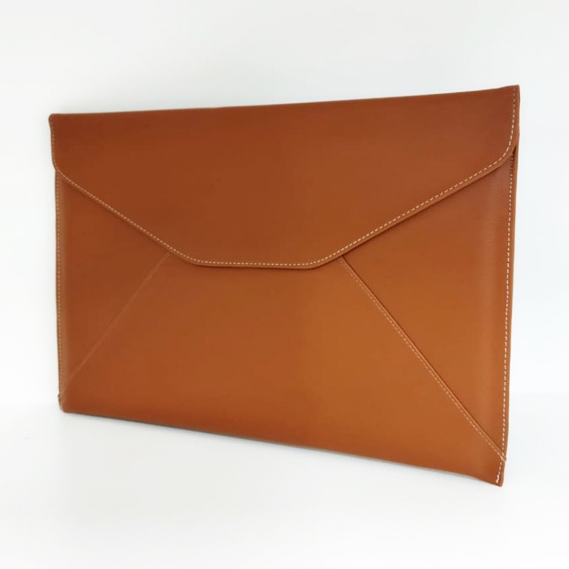 Leather Sleeve Case Laptop 14&quot; [Brown/ Ivory/ Black]