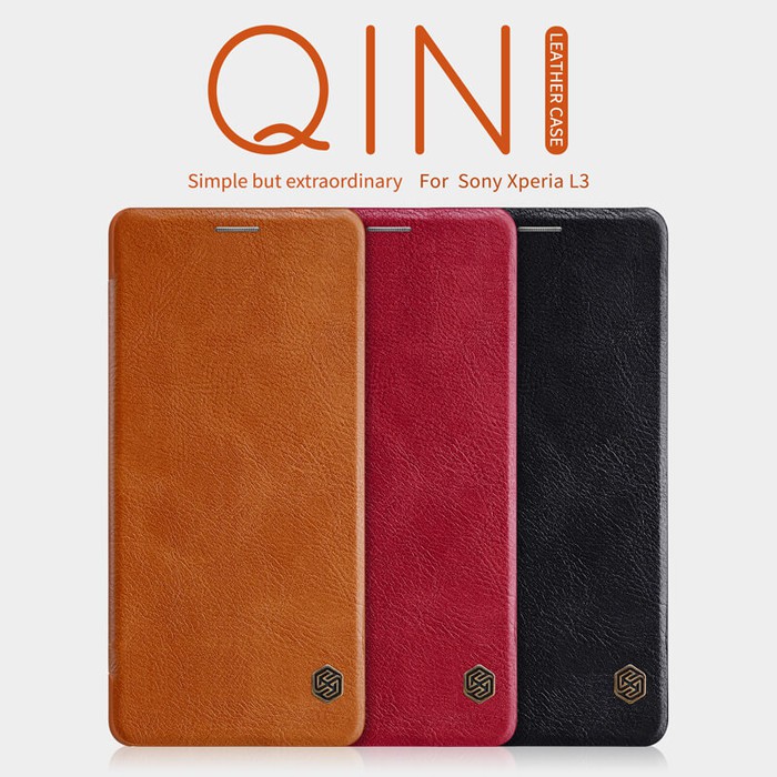 Flip Cover SONY Xperia L3 Nillkin Qin Leather Flip Case Original