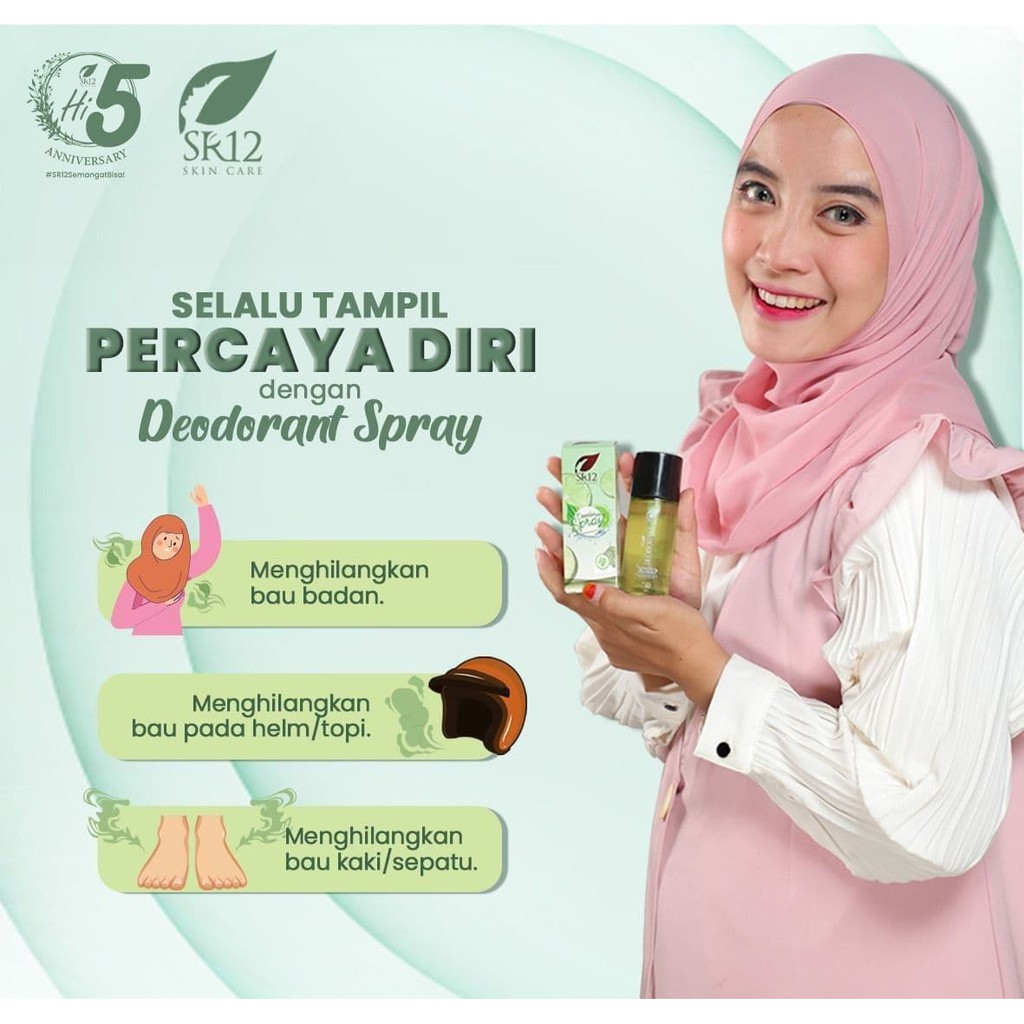 DEODORANT SPRAY SR12 PREMIUM Anti Bau Badan Minggat Mencerahkan Ketiak Aman Best Seller Resmi BLILA