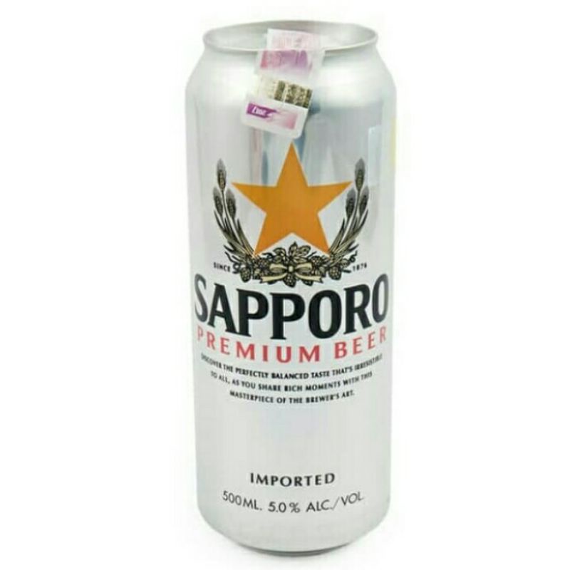 Sapporo beer can 500 ml Sapporo Bir can Sapporo premium Jepang beer Sapporo Japanese beer  500ml can Japanese beer Sapporo kaleng 500ml