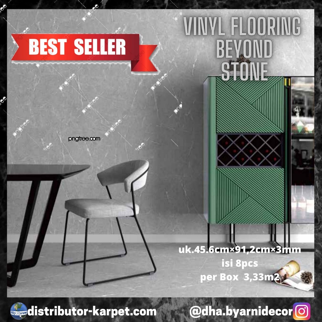 Lantai Vinyl Beyond Type HLS Motif Marmer - Granit Tebal 3mm