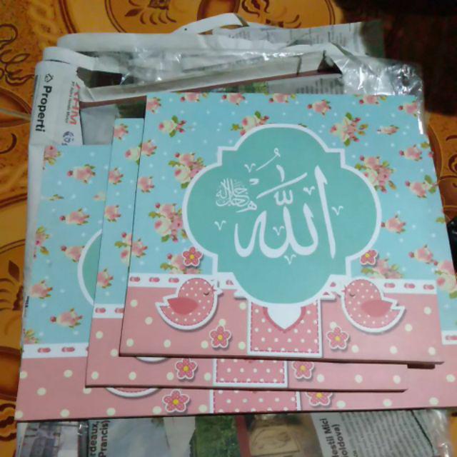 Kaligrafi Tosca Pink Salem Shabby Mdf