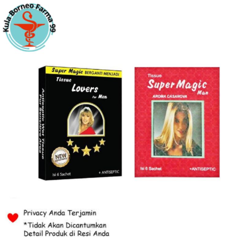 Tissue Tisu Super Magic Man Hitam | Tisu Lovers For Man | Tisu Merah Cassanova