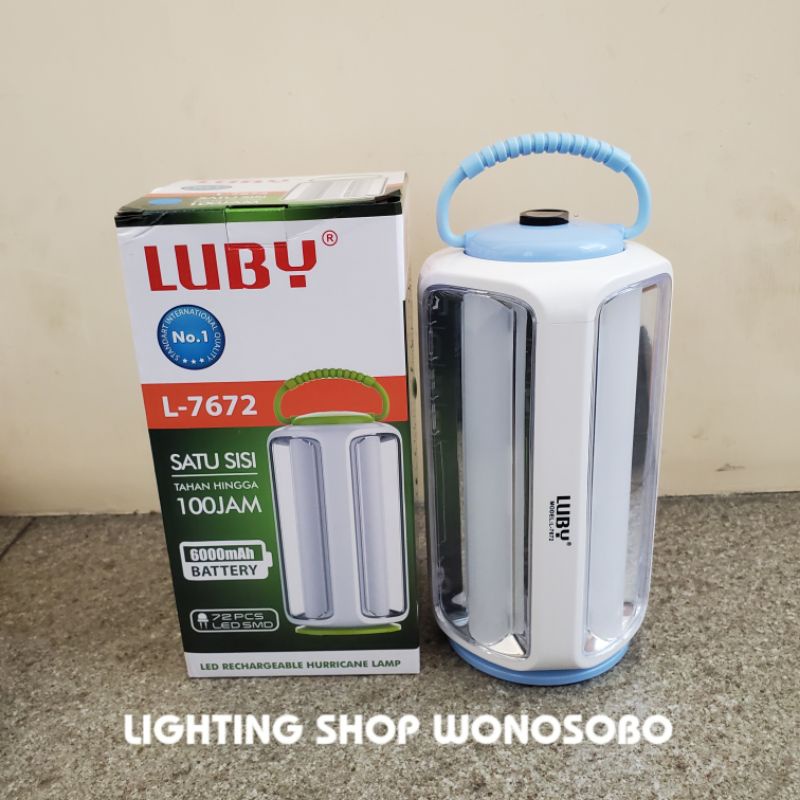 0Lampu Emergency Luby 7672 4 Sisi / Lampu Darurat Luby L 7672