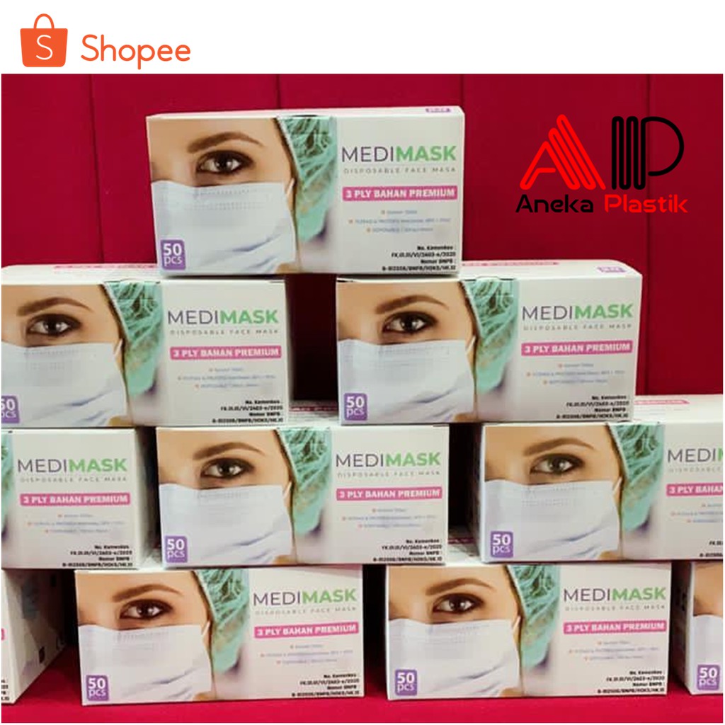 Jual MASKER 3PLY, DISPOSABLE FACE MASK 3PLY - IZIN KEMENKES & IZIN BNPB ...