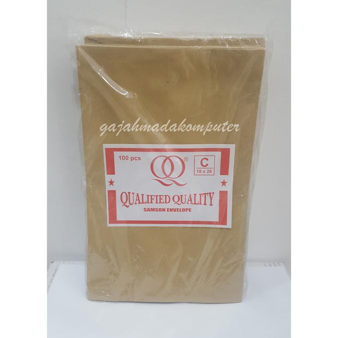 

Amplop Kertas Coklat Samson C merk QQ - 18 X 28 Cm isi 100pcs TERUJI