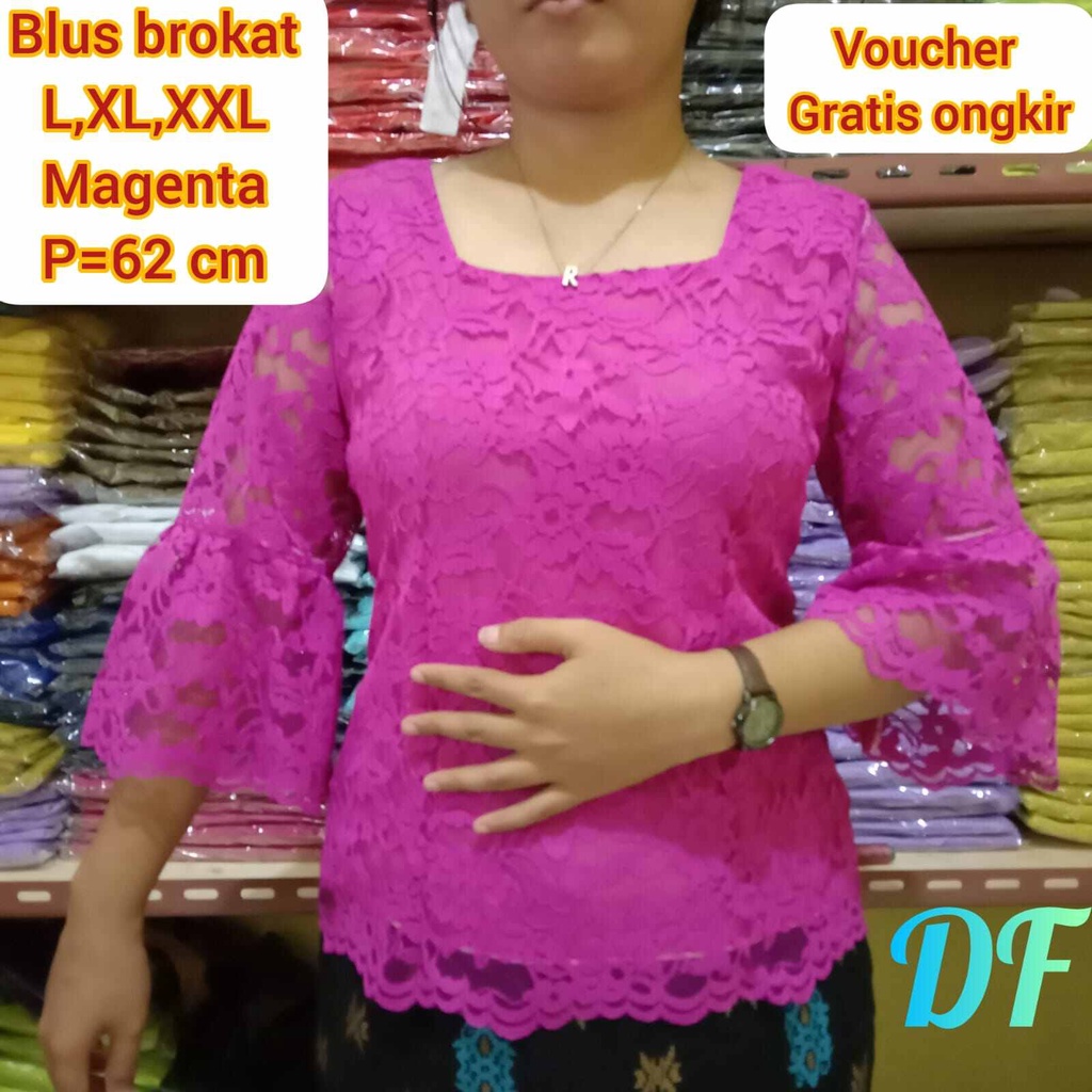 KONVEKSI BLUS RENDA MOTIF BARU WANITA PREMIUM SUPER MEWAH TANGAN KEMBANG