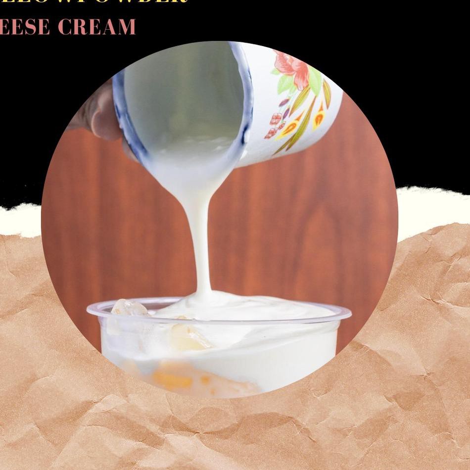

ITD PREMIUM Cheese Cream 1Kg / Cheese Tea Cream 1Kg / Cheese Tea Foam / Bubuk Cheese Tea/ topping ch