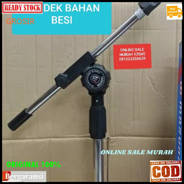 G108 Stand mic standing mik besi kaki bulat pendek ORIGINAL holder microphone penyangga universal