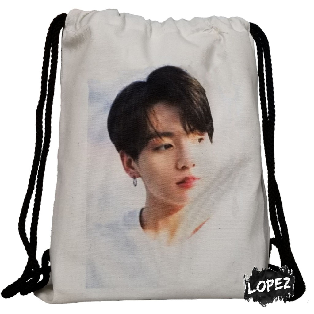 String Bag Custom Jungkook  BTS  Drawstringbag Custom Foto 