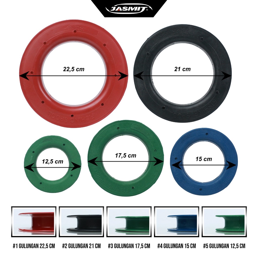 Gulungan Senar Pancing JASMIT - Puyen Gulungan Pancing Plastik - Gulungan senar Handline