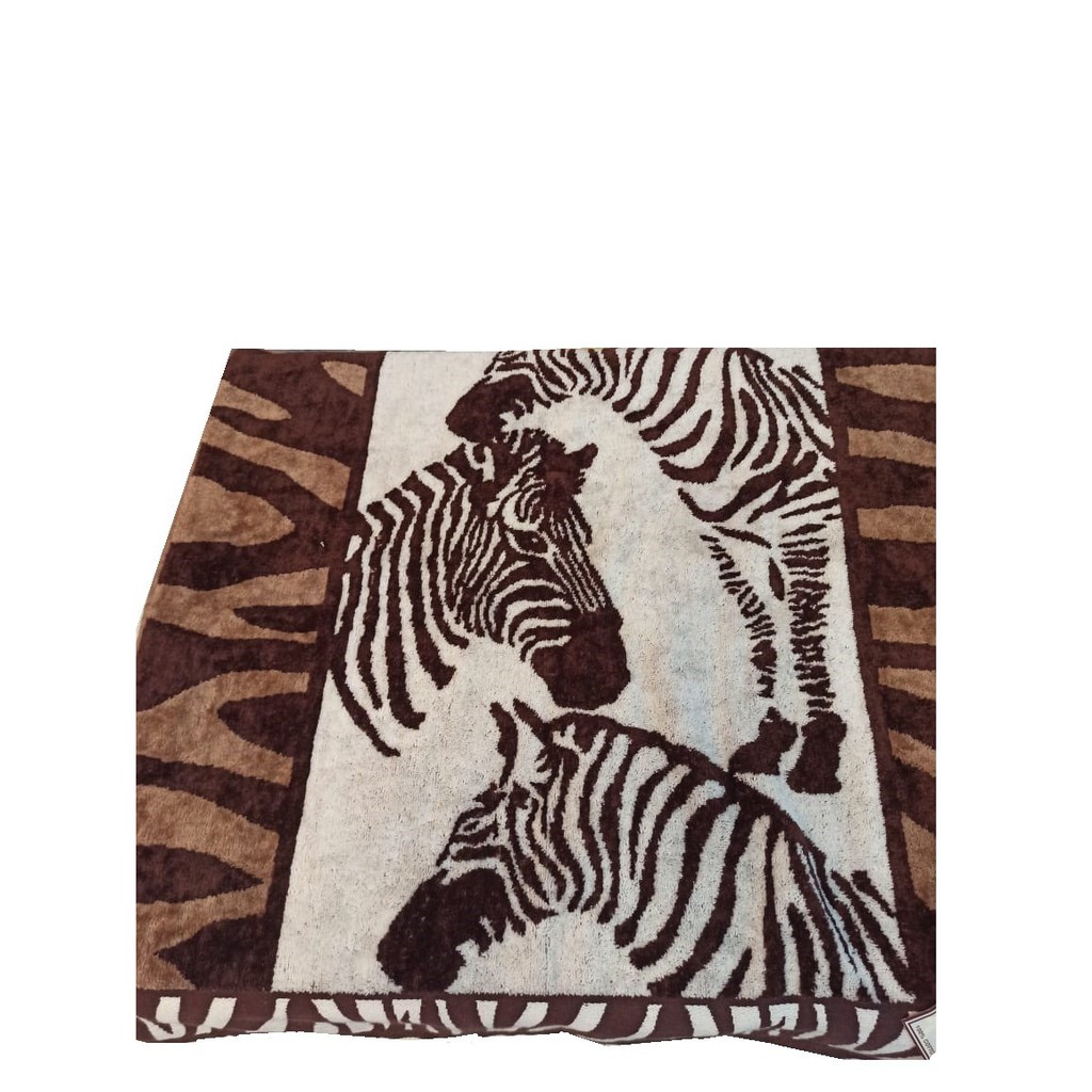 Handuk mandi Natural Animal Zebra Tiger Jerapah bahan katun Lembut