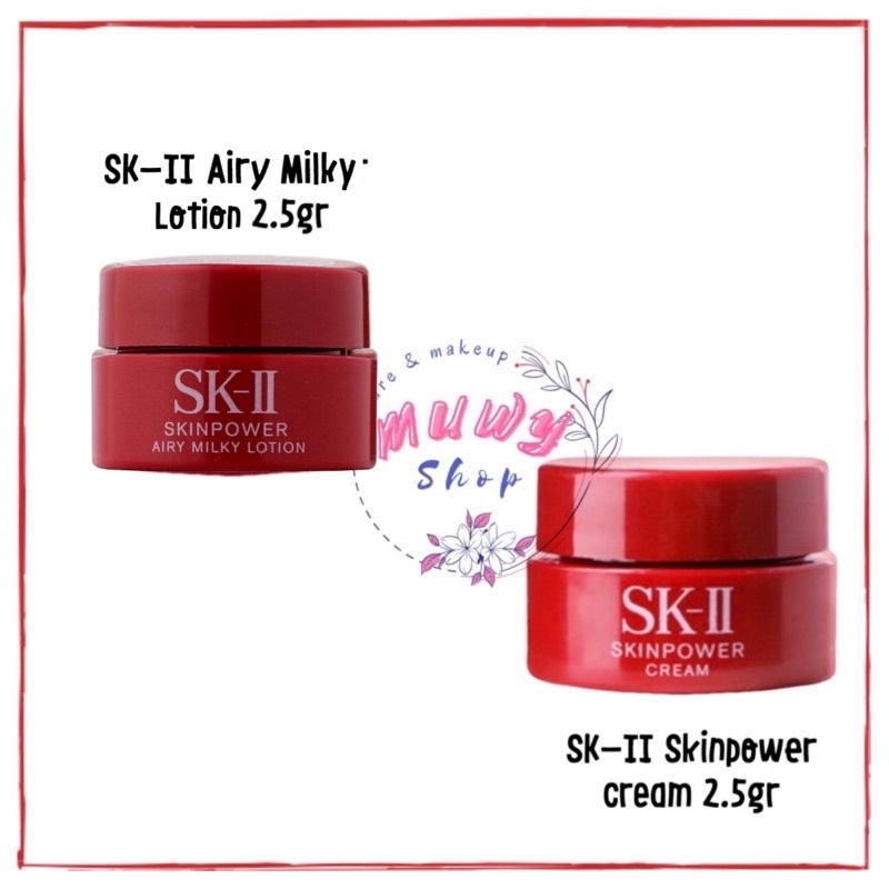 SK-II SKII Skin Power Skinpower Advanced Cream 2.5gr / Airy Milky Lotion 2.5gr