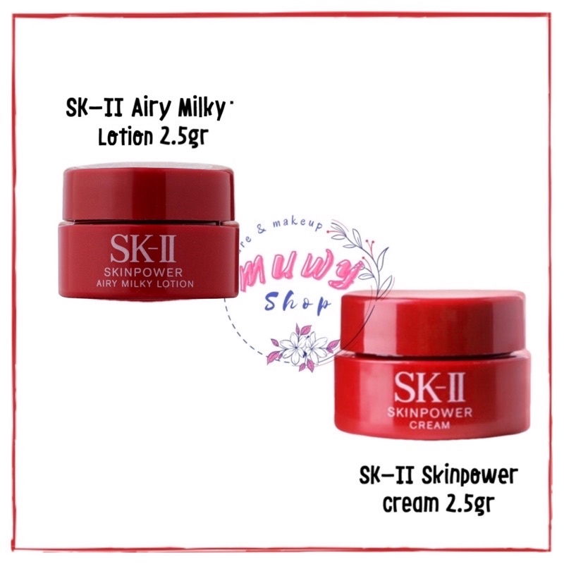 SK-II SKII Skin Power Skinpower cream 2.5gr / Airy Milky Lotion 2.5gr