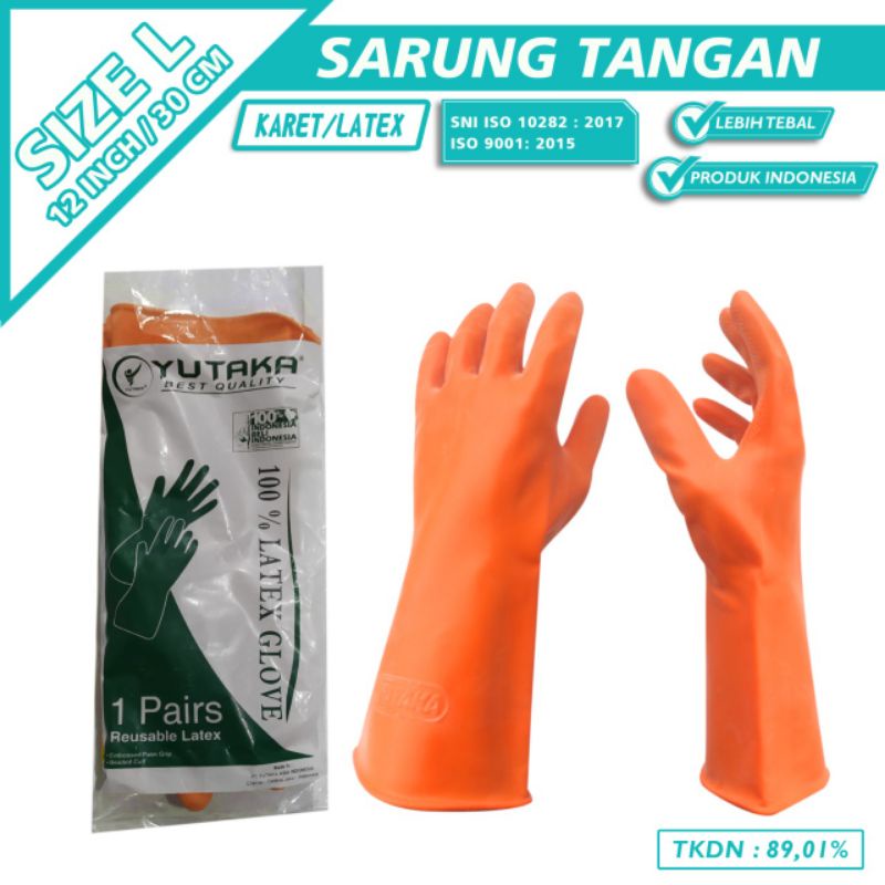 TERMURAH SARUNG TANGAN KARET LATEX / TERLARIS SARUNG TANGAN KARET / SARUNG TANGAN CUCI PIRING