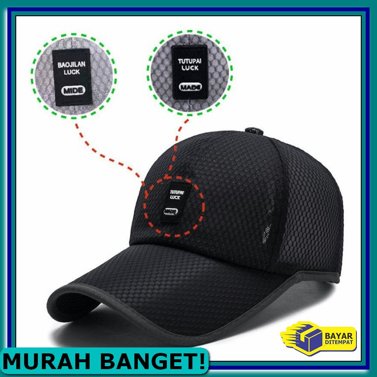 Topi Pria Import 100%Mirror Quality Branded Louis Vuitton TP891 Baseball Cap : T Luck Topi Baseball