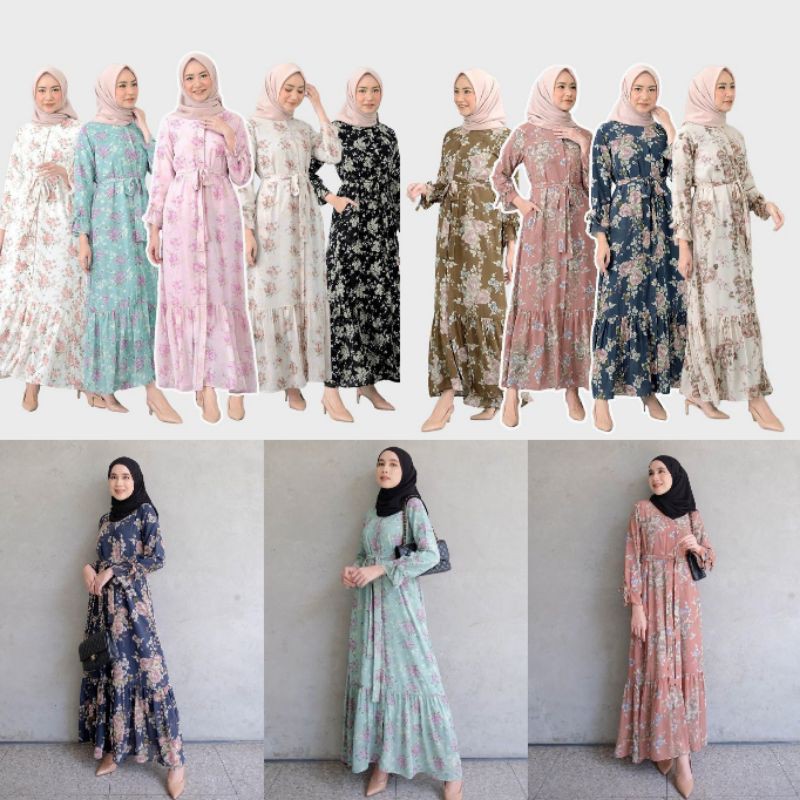 Hanora Dress by Gonegani (Ready Anggrek Dusty Ping size S)