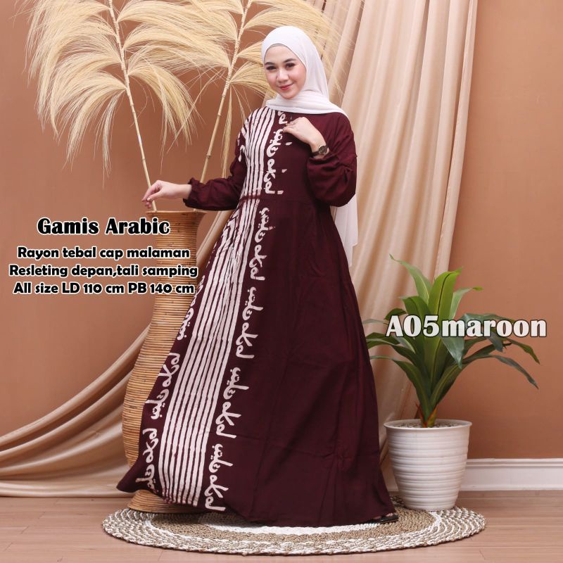 Gamis Twiill Aksara Jawa | Gamis Arabic