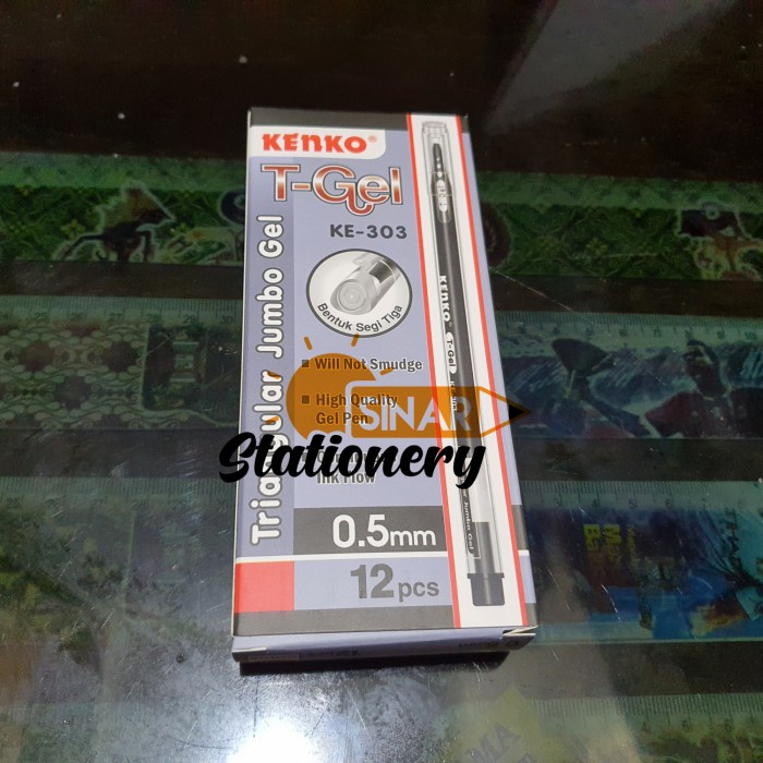

Sale!!! Pulpen Kenko Tgel Ke303 Hitam 0.5Mm 1Pak Isi 12Pc Bagus