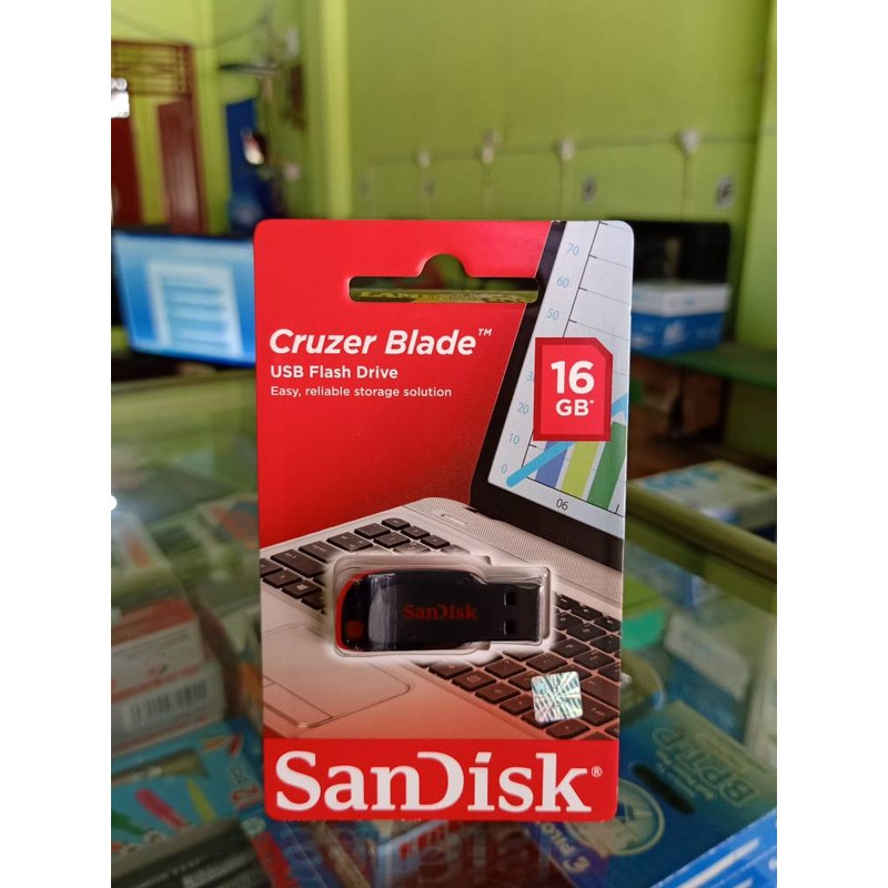 SanDisk Cruzer Blade 16GB CZ50 Flashdisk original garansi resmi 5 tahun