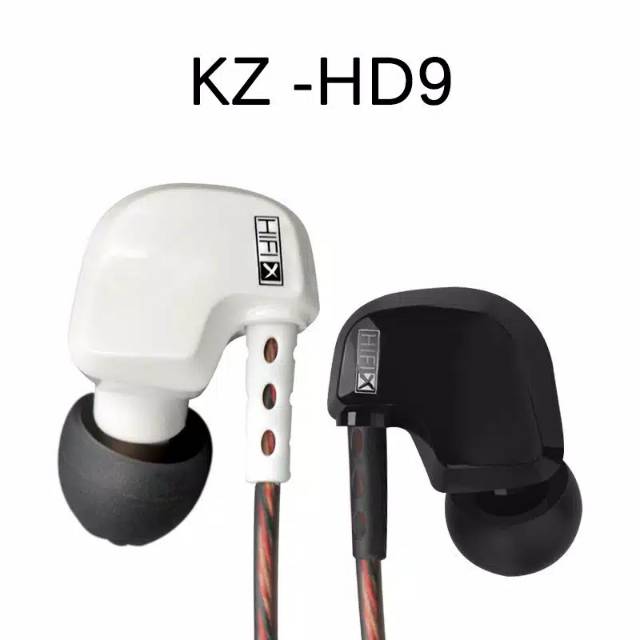 Earphone HiFi Knowledge Zenith KZ HD9 dengan Mic,Kabel Jack 3.5mm untuk Olahraga
