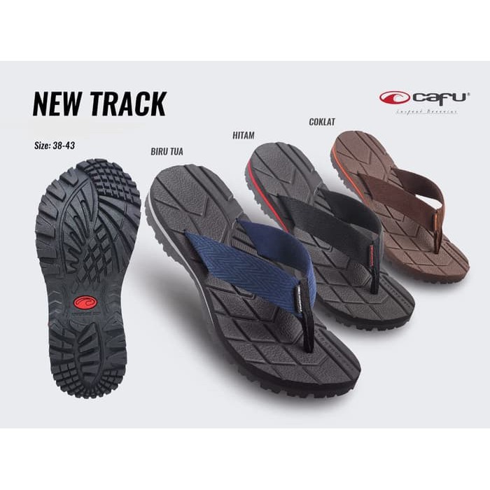 Promo | CAFU NEW TRACK Sendal Sandal Jepit Casual Pria Cowok MEN Original - Navy 41 keren