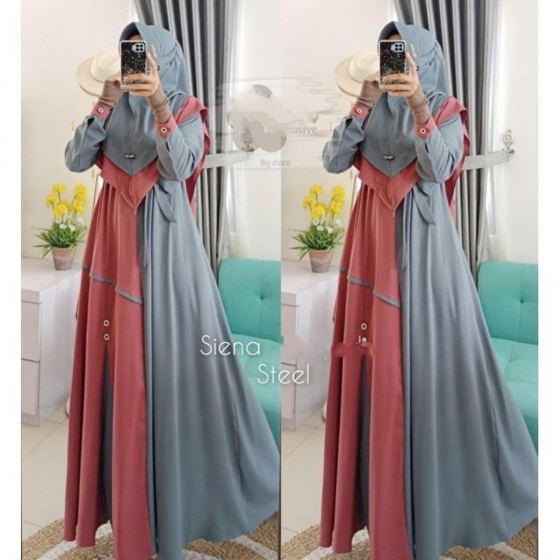 size,  S ,M, L ,XL ,XXL ,XXXL gamis/siena set syar'i berbahan ity crape premiumgamis  set hijab syar