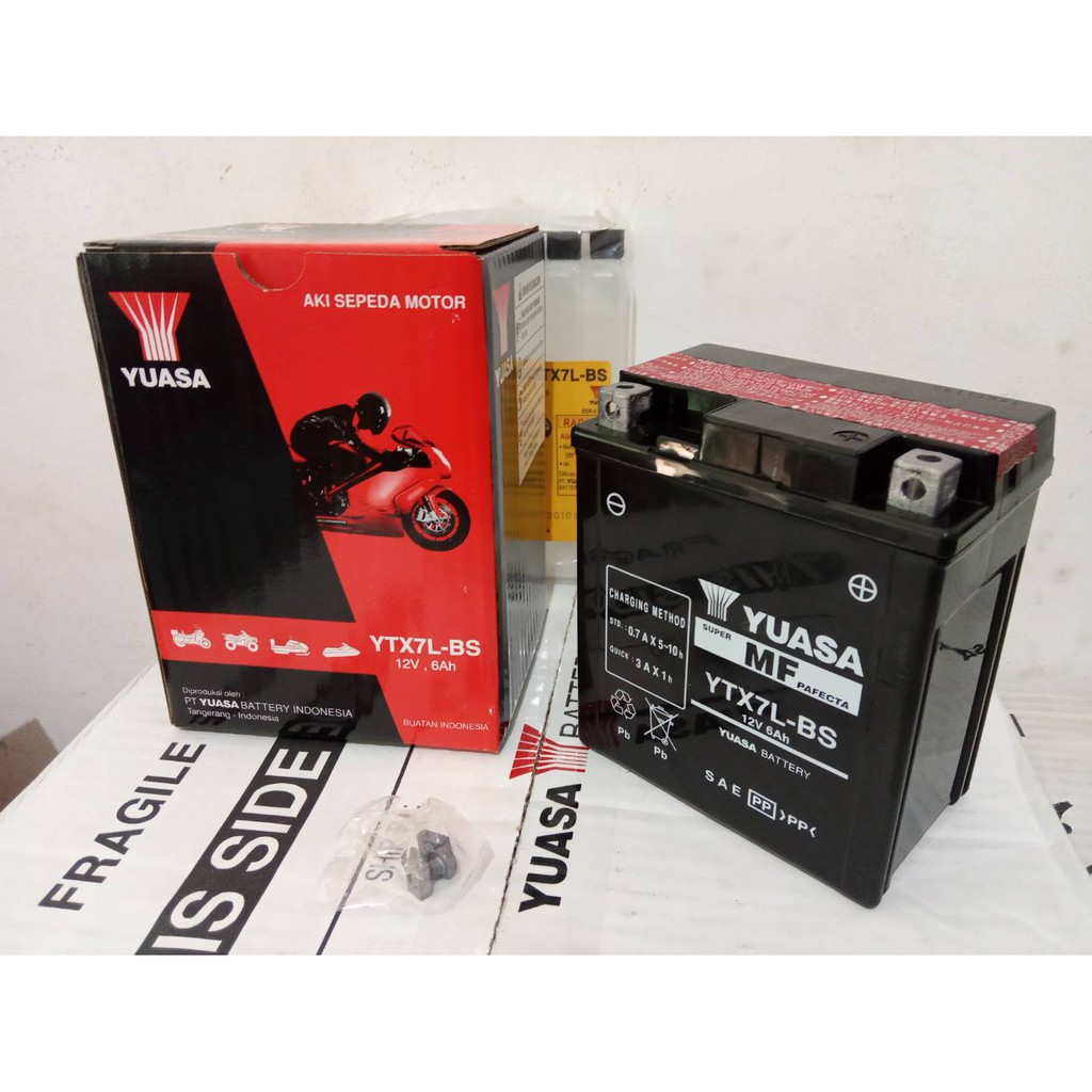 Aki Motor Vespa Primavera 150 Yuasa Ytx7l Bs Mf Aki Kering Shopee Indonesia